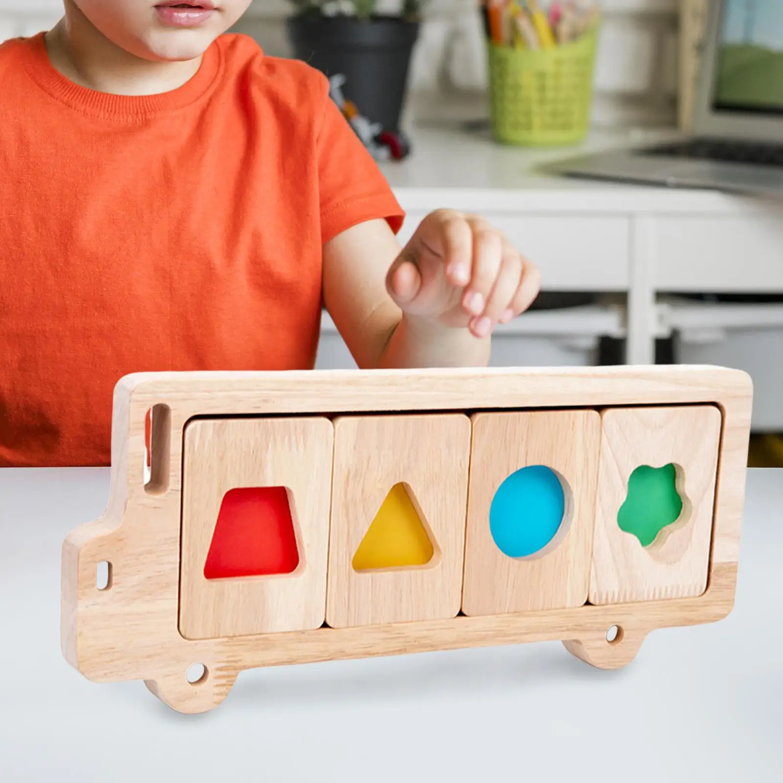 Early Educational Developmental color Shape Sorting Wooden Puzzle Toy for 3 Year Old Boy Birthday Gifts Toddlers Baby