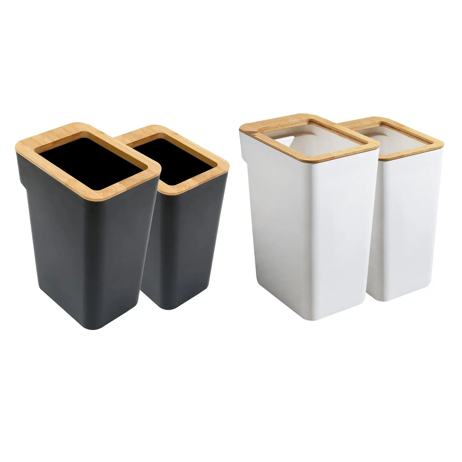 Modern Trash Can Garbage Container Without Lid Waste Bins Rubbish Can Trash Bin for Washroom Kitchen Home Office Bathroom