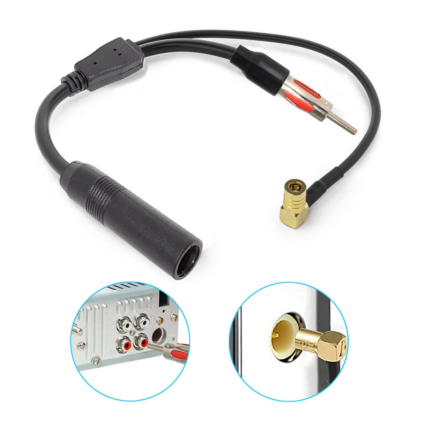 Antenna Splitter Adapter Car Radio Portable Plastic Car Supplies Durable Stereo Cable for JVC Kenwood for Pioneer for Sony