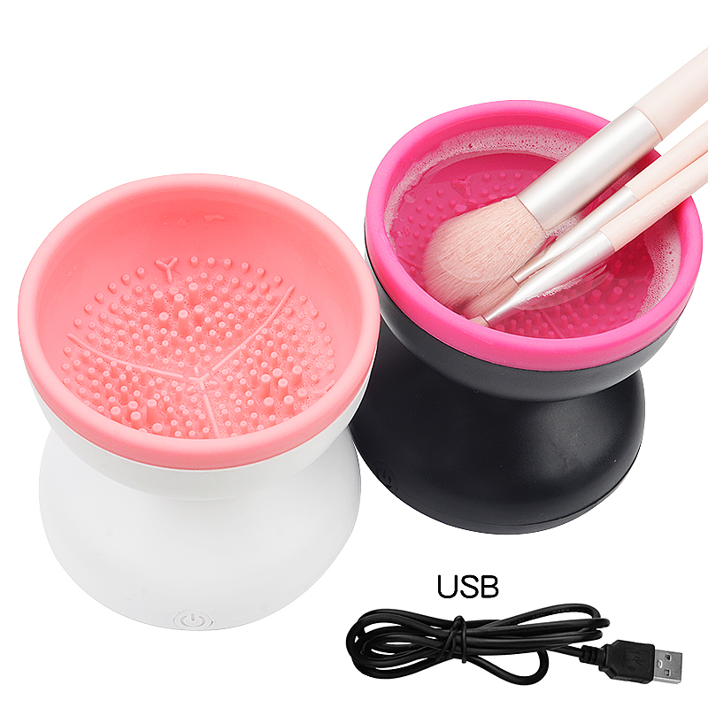 Best of Electric Makeup Brush Cleaner Machine Portable Automatic USB Cosmetic Brush Cleaner Tools For All Size Beauty Makeup Brushes Set Reviews & Tips