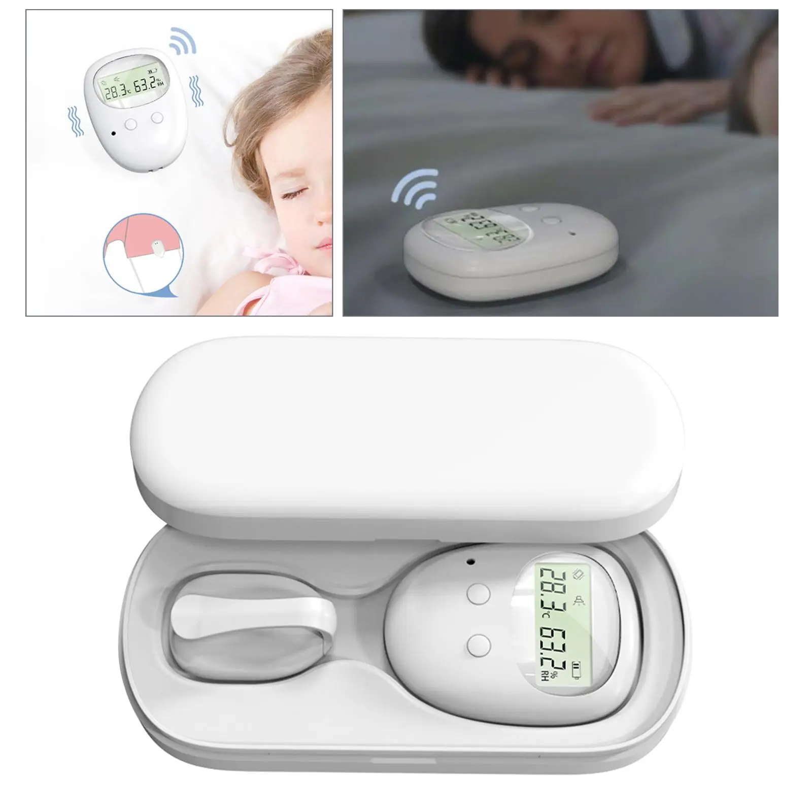 Bedwetting  Alarm Nocturnal Enuresis Loud Sound and Strong Vibration Baby Monitor for Children The Elderly