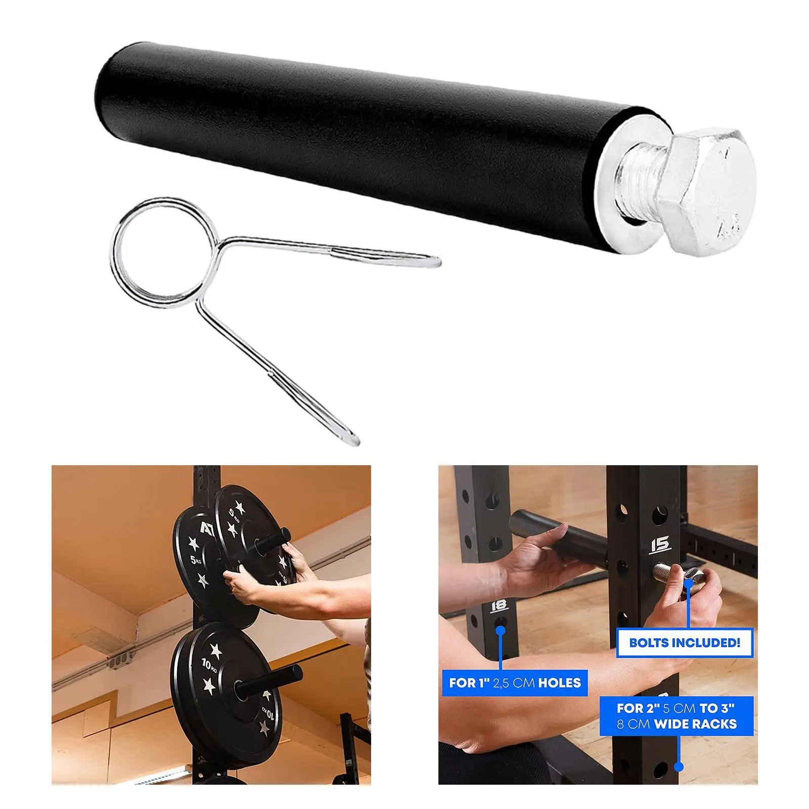 Weight Plate Holder for Cable Pulley System Barbell Plates Storage Rack