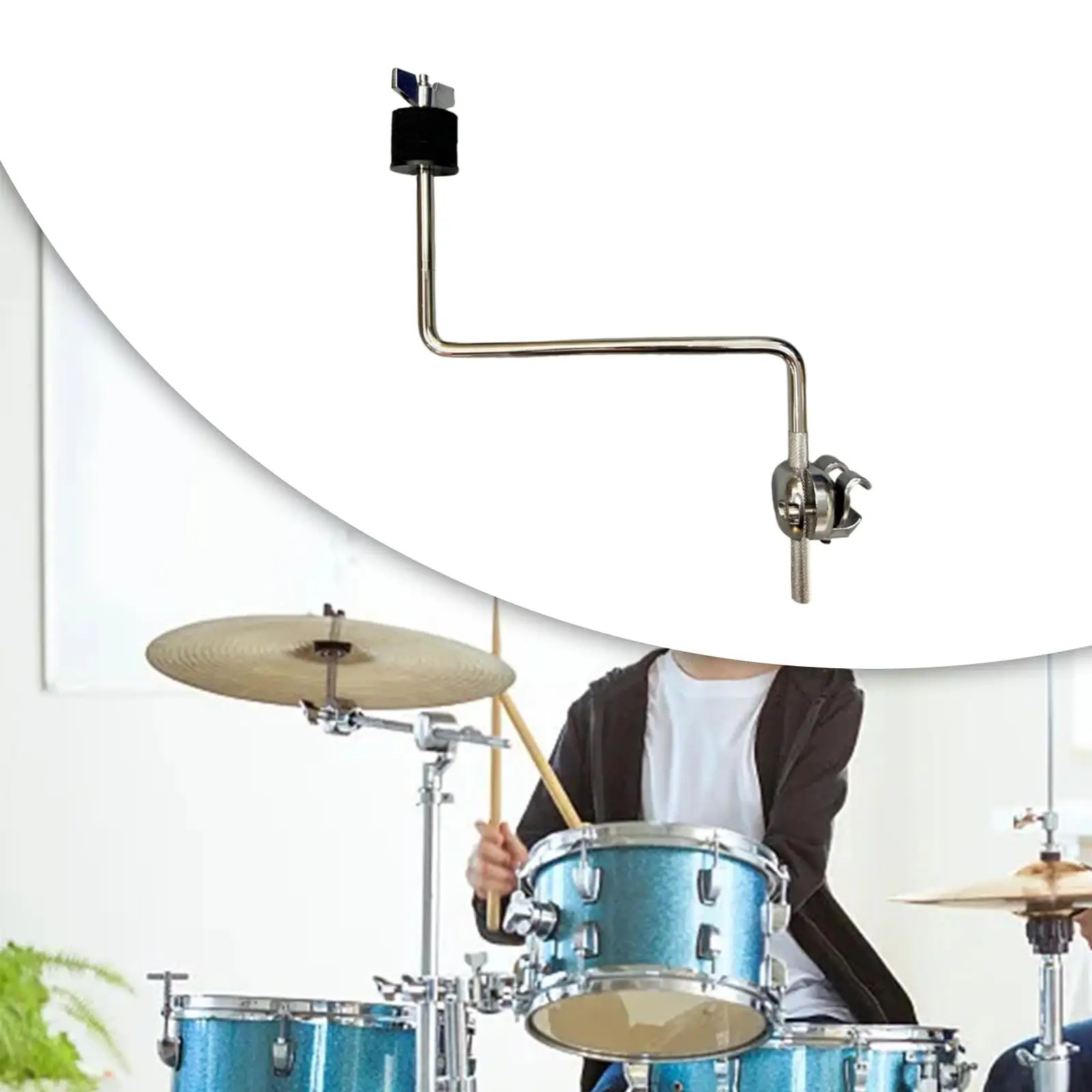 Cymbal Mount Cymbal Expand Arm Sturdy Replacement Removable Z Shaped Drum Clamp Holder Percussion Mounting Arms