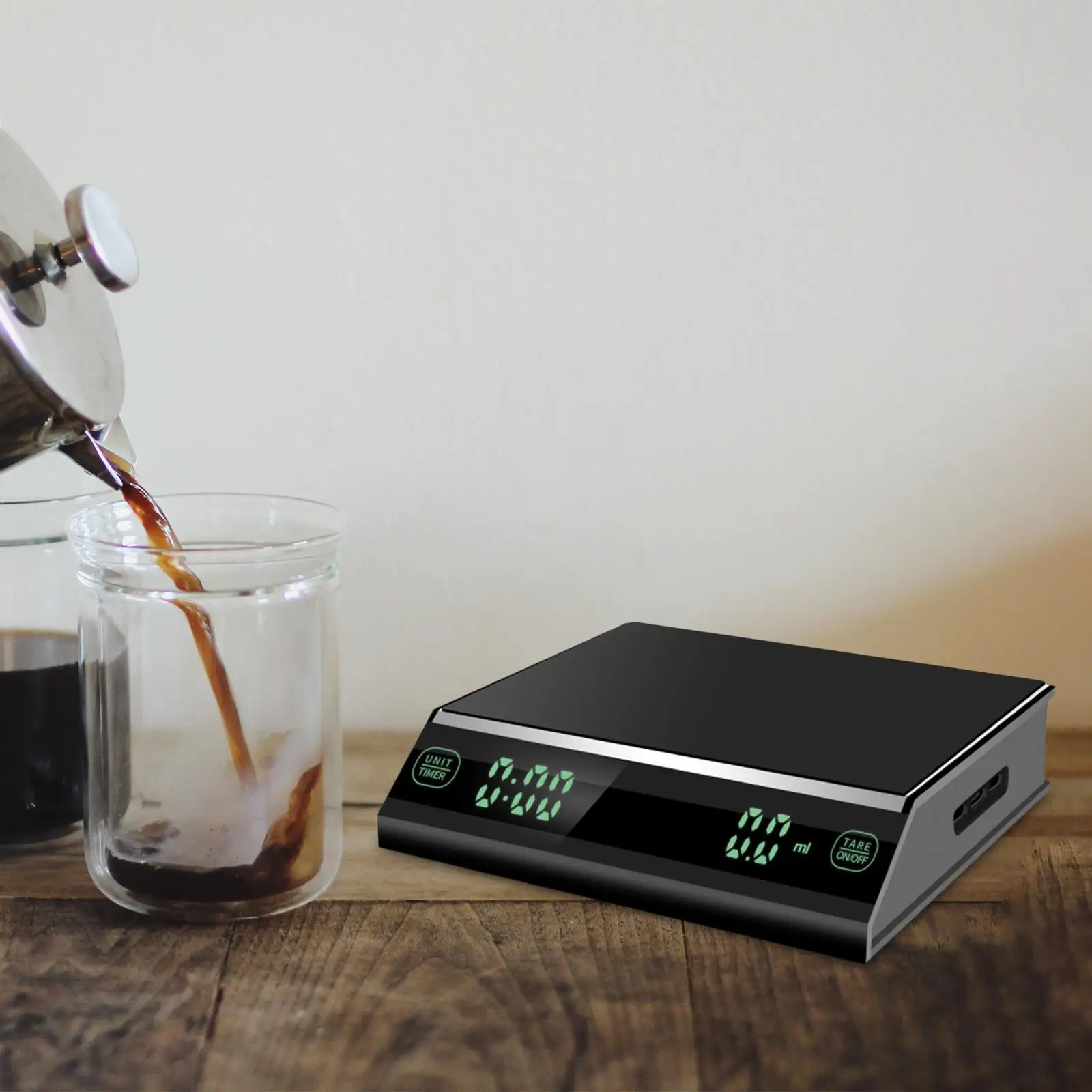 Electronic Coffee Scale Multifunctional with LED Display Accurate Portable Electronic coffee Weighing for Laboratories Household