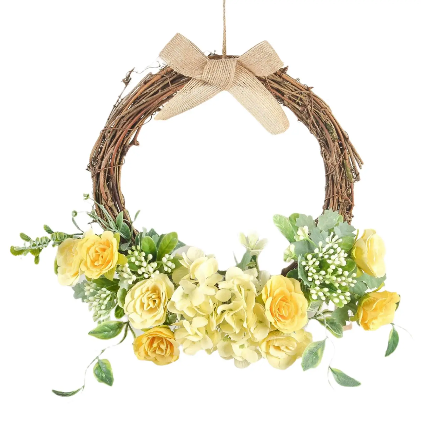 Flower Wreath Spring Front   Leaf Garland Out Fireplace Decor
