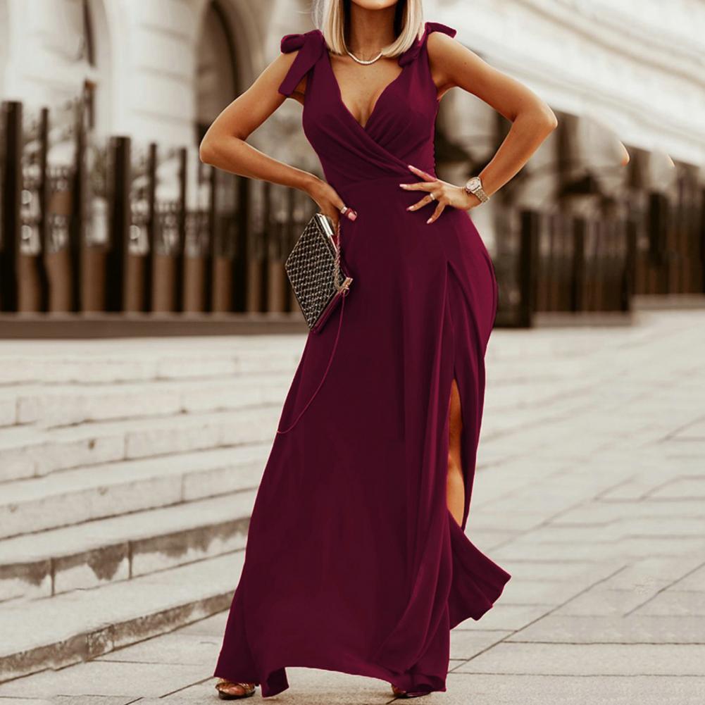 Draped Vestidos Longos Mulheres Backless Party Dresses