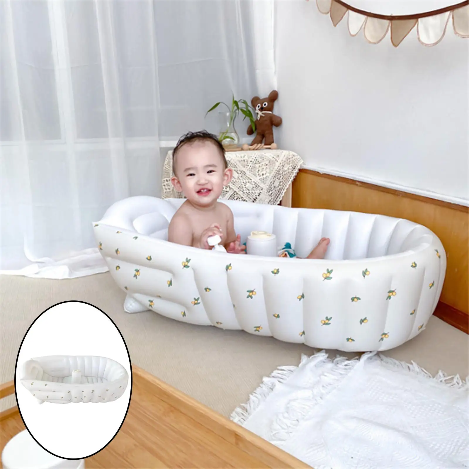 Inflatable Bathtub   Carry Save Space for Home Toddler Infant