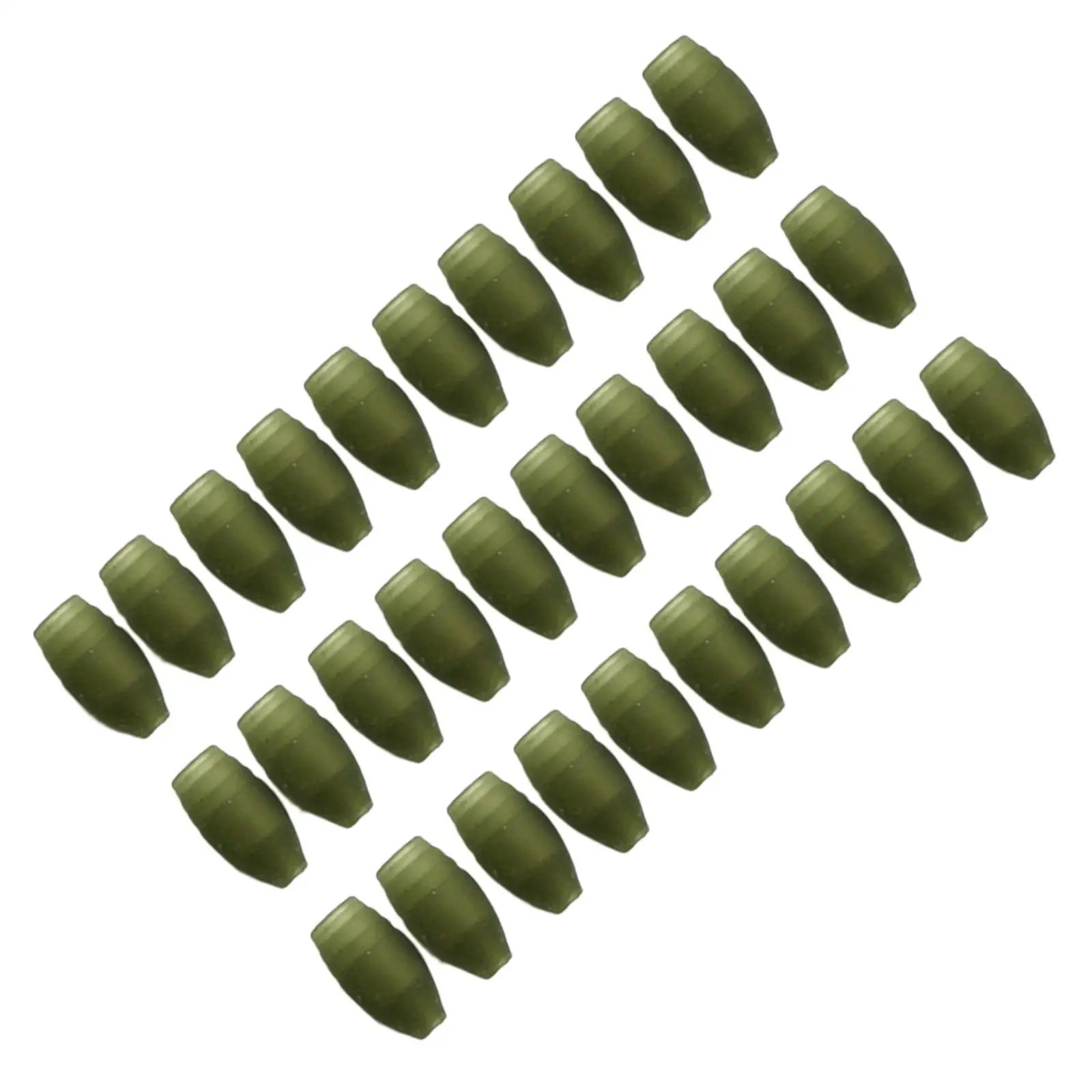30x Elastic Dacron Connectors Carp Fishing Accessories Tool for Solid and Hollow Fishing Tackle Rigs Coarse Stop Bead Pole Tip