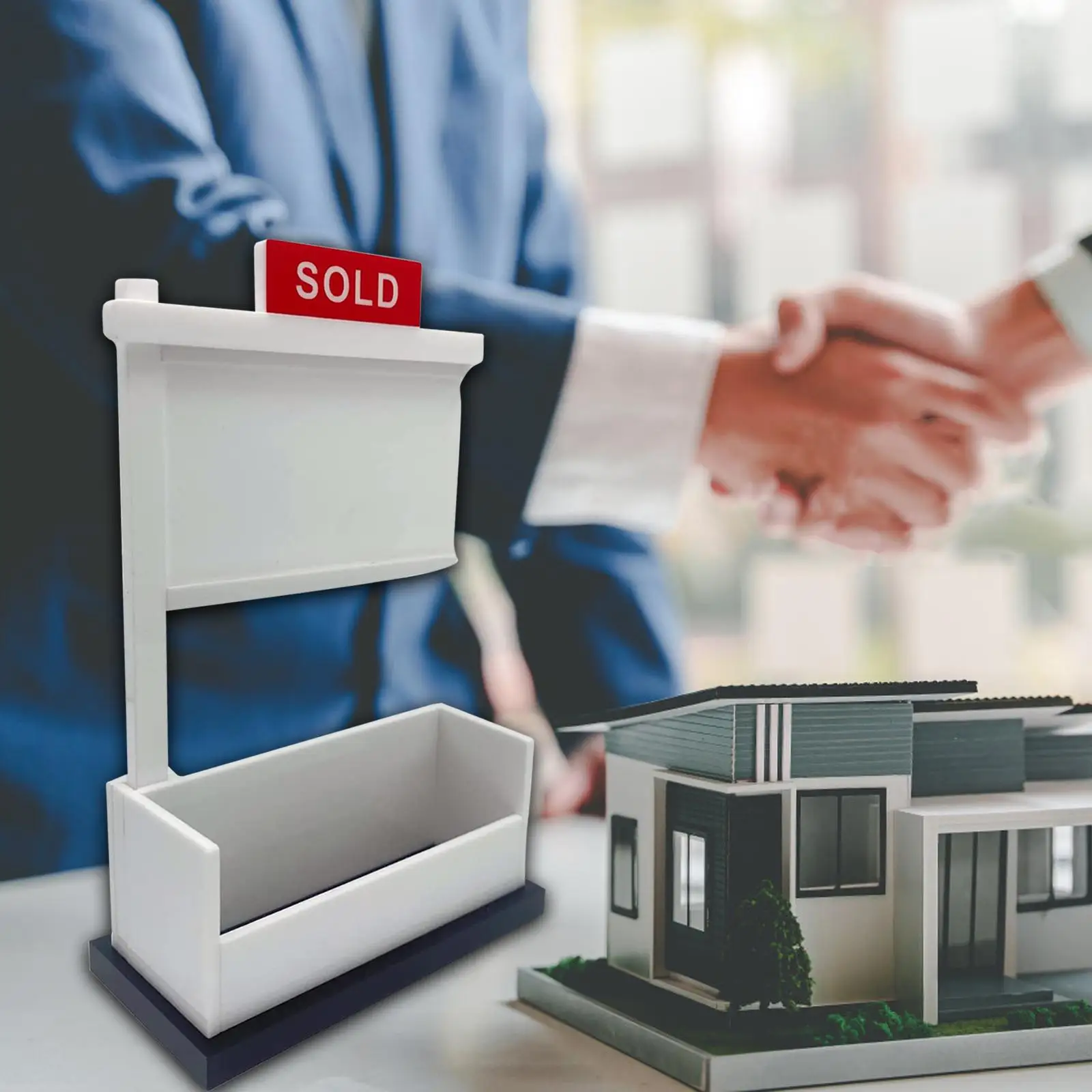 Business Card Holder Transparent Cardholder Shelf for Realtor Real Estate Agent Supplies for Home Desk Business Receptions