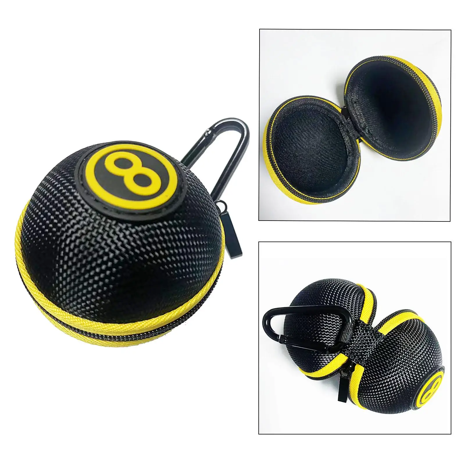 Premium Cue Ball Case Protector Holder Cue Chalk Bag Travel to Cue Stick Bag Carrying Bag for Attaching Cue Ball Billiard Ball
