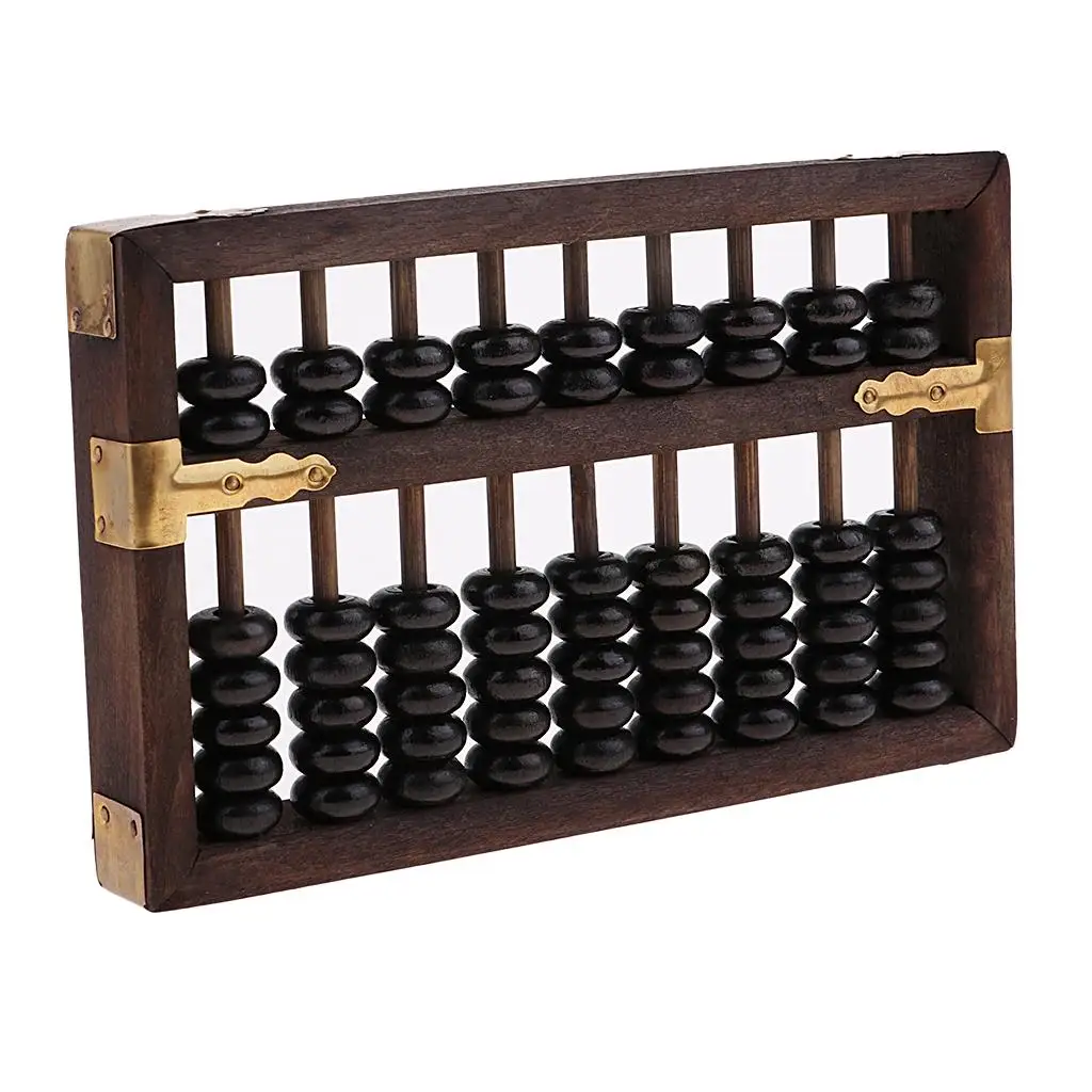 9 digits Chinese wood abacus calculation frame counting frame