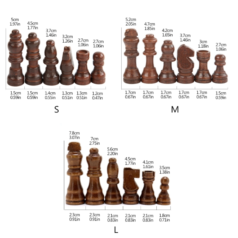 Title 6, 32 Stück internationale Schachfiguren aus Holz,...