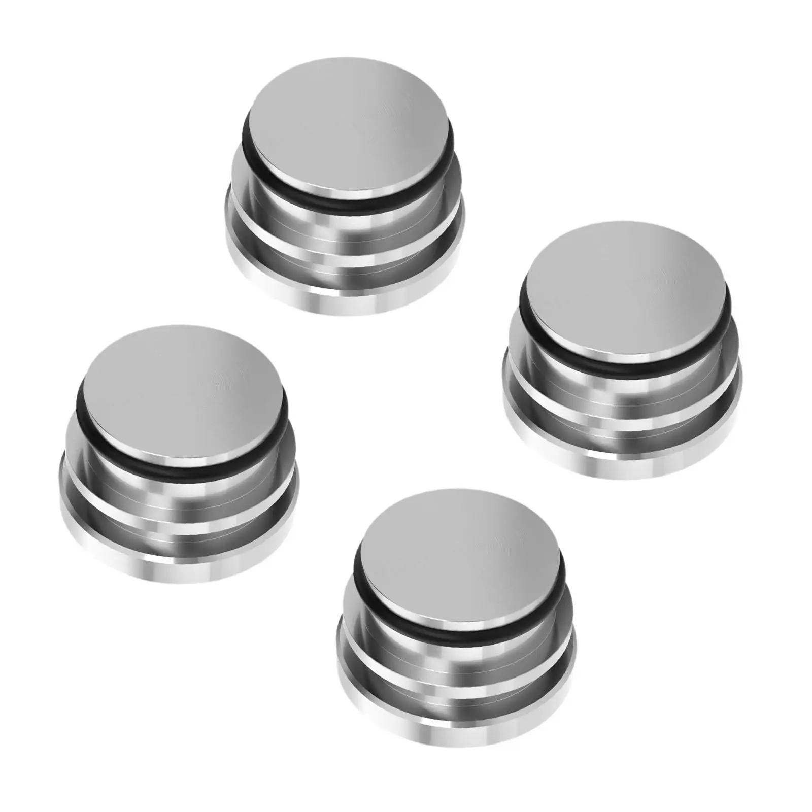 4x 12V Cigarette Lighter Plug Cover Universal Easy to Install Quality Metal Replacement Dust Cover Lighter Socket Cover