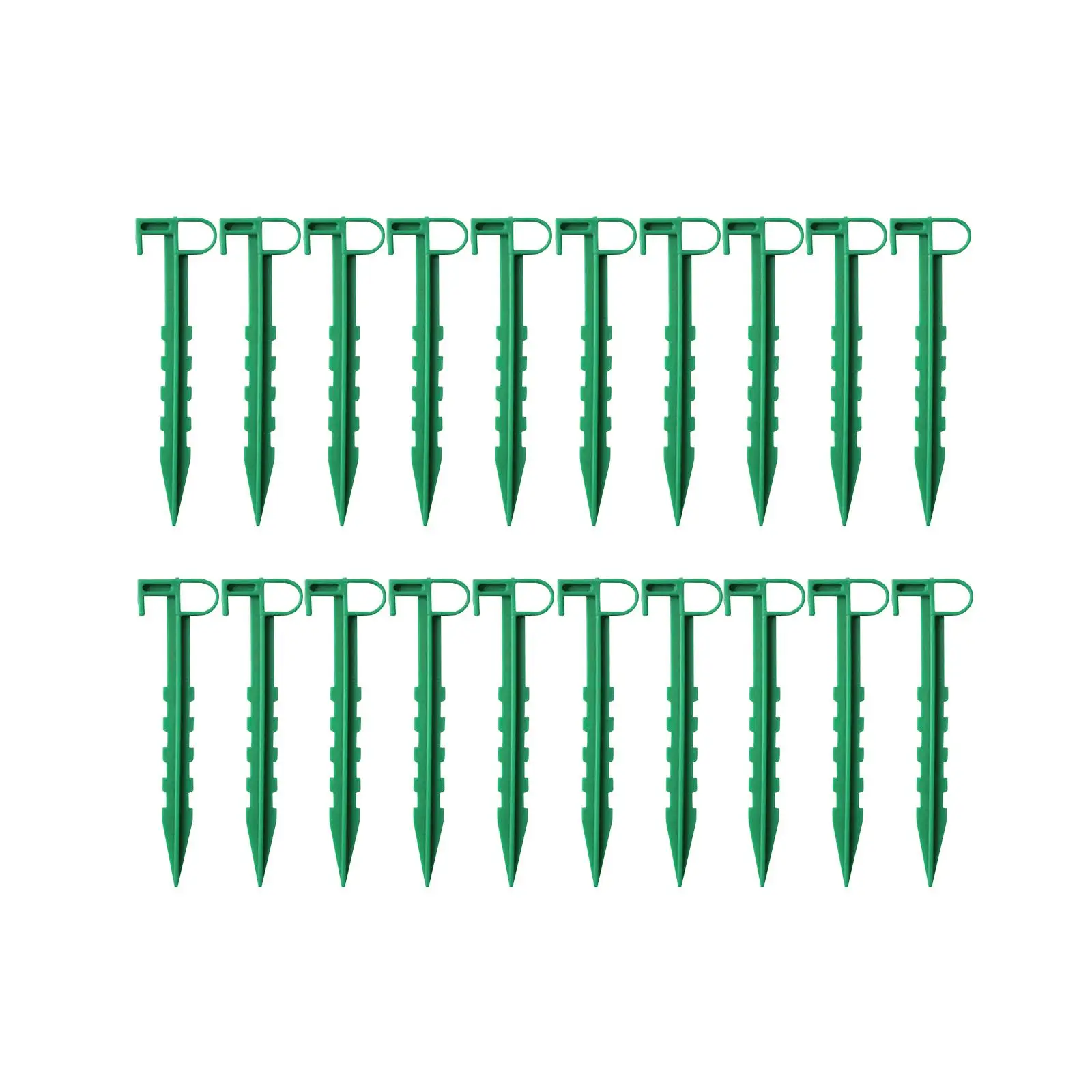 20x Garden Stakes Durable Landscape Nails Anchor Ground Auger Fixation Anchor