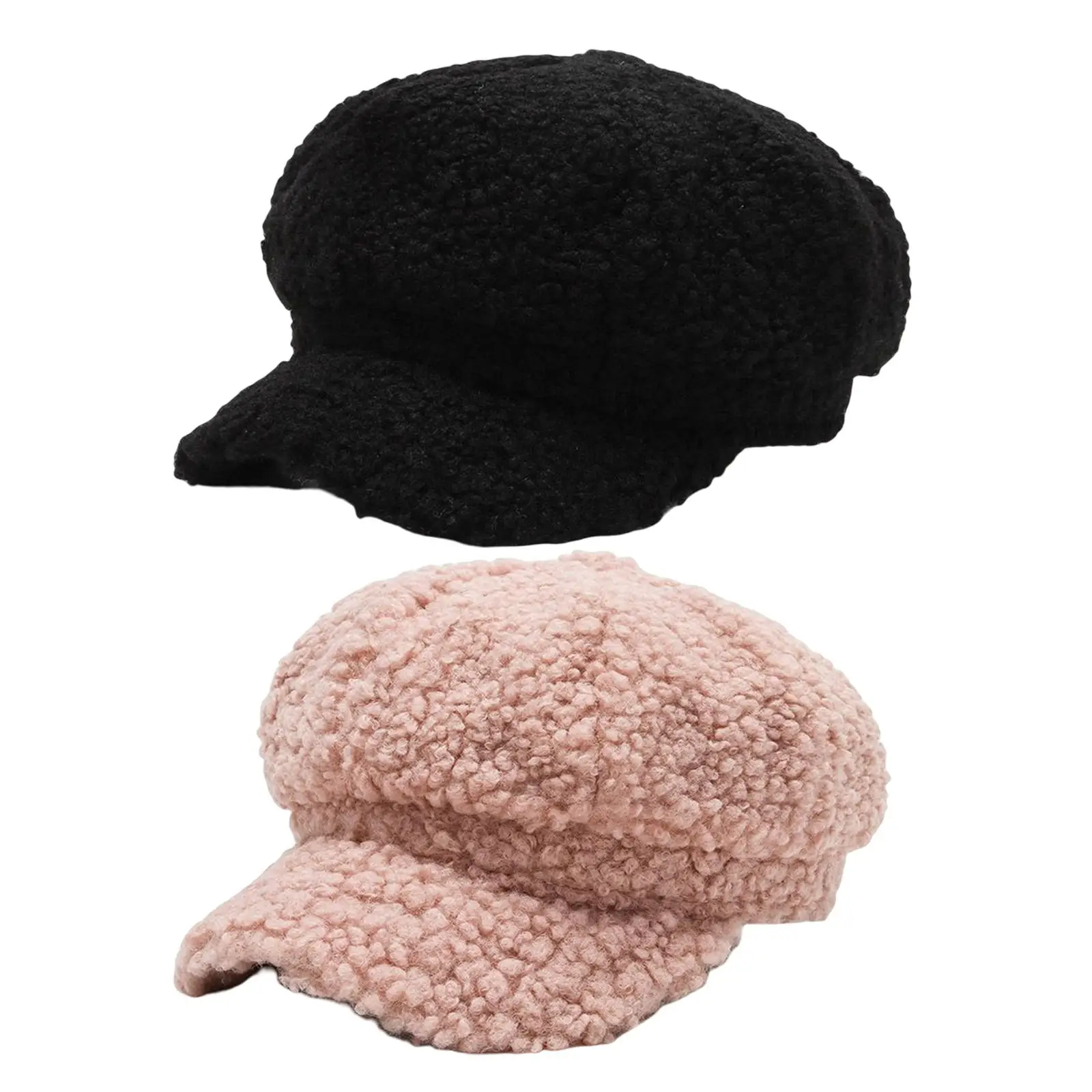 Ladies Wool Cabbie Hat Baseball Cap Octagonal Cap Newsboy Hat Basin Cap Painter Cap Peaked Fashion All Match Autumn Winter