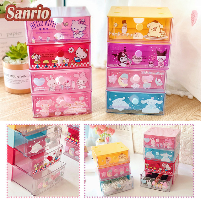 Outlets Sanrio characters 3 drawers storage box/ organizer