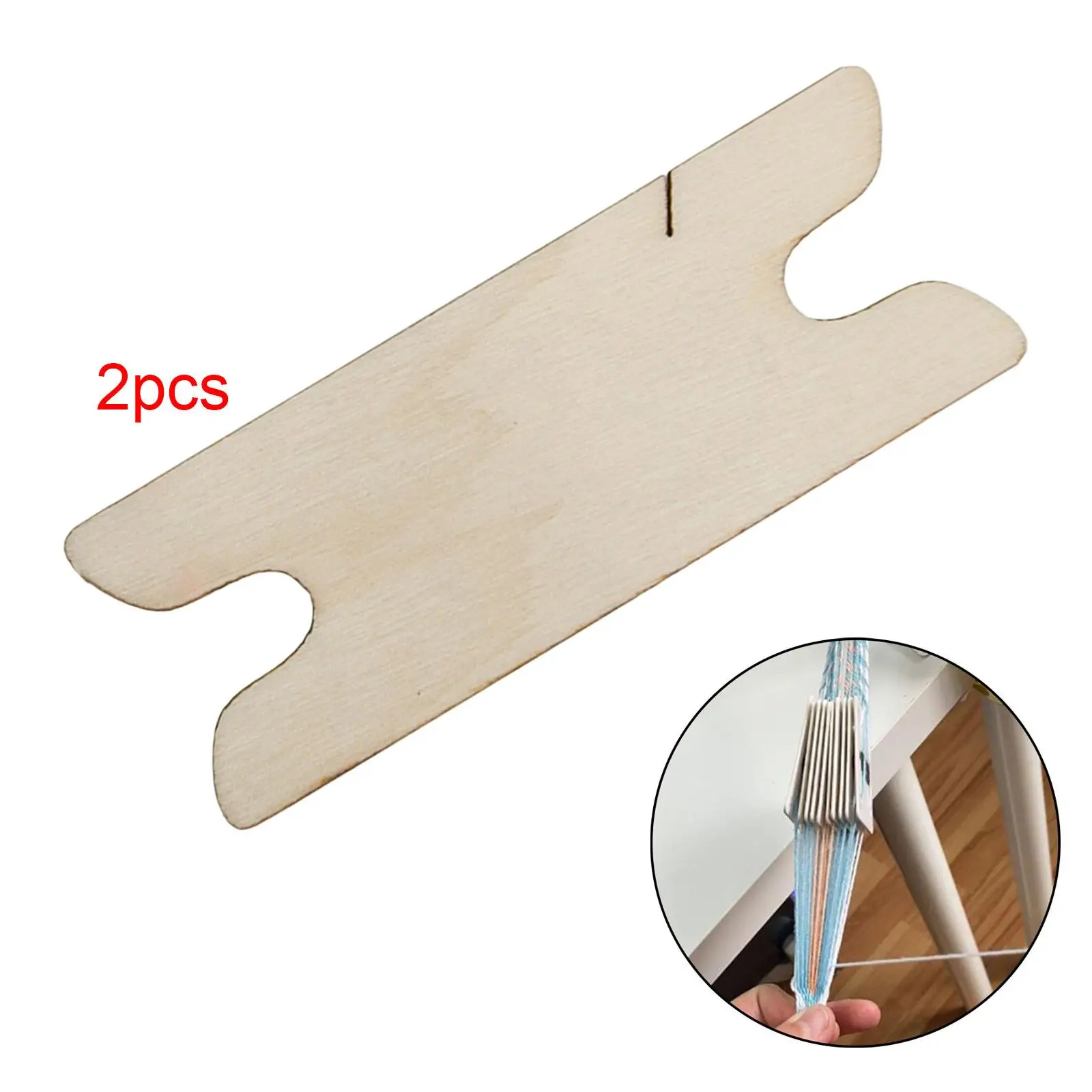 2 Pieces Wooden Weaving Shuttle Tapestry Handcrafts Tatting Shuttle Convenient DIY Cross Stitch Loom Tools Sewing Accessories