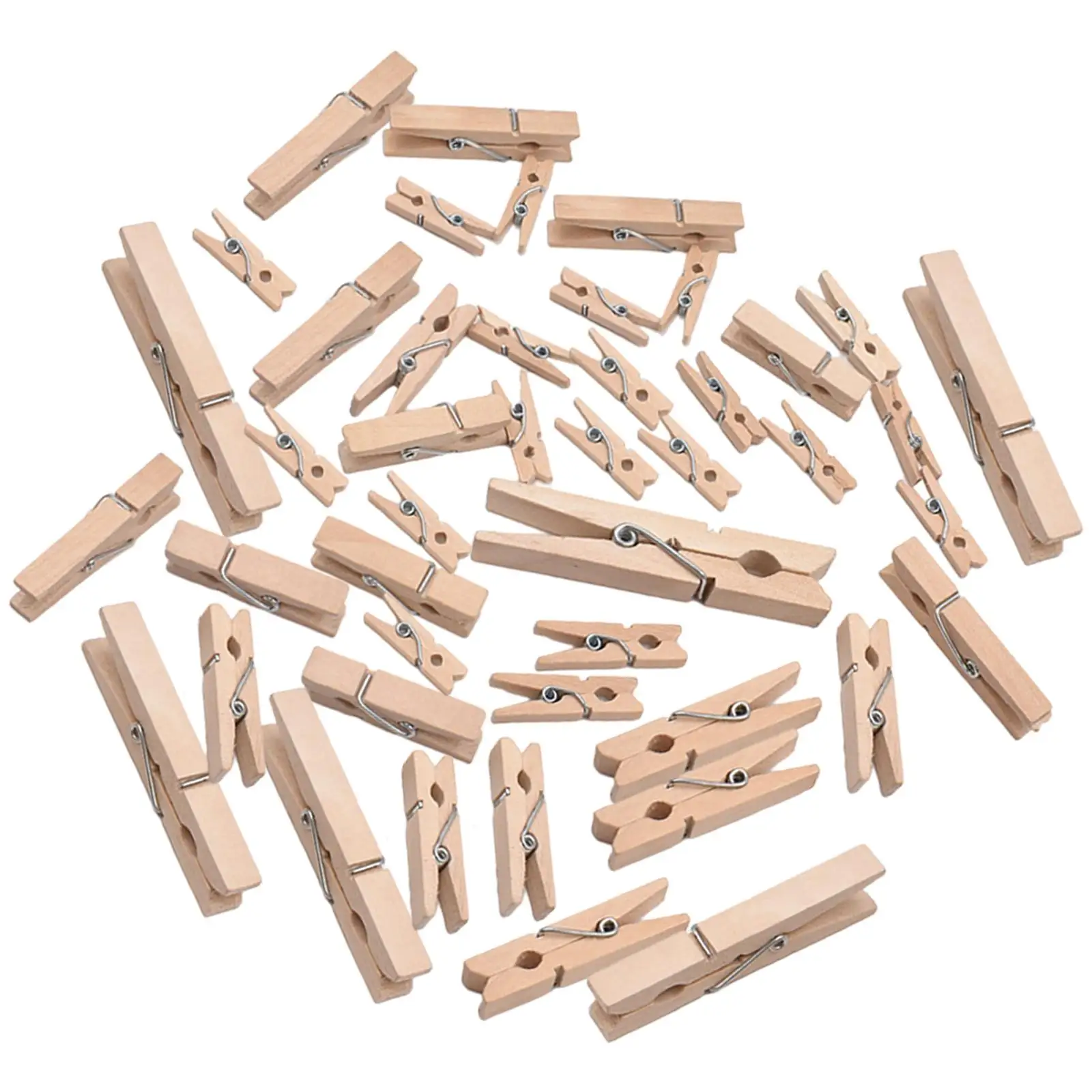 150x Mini Natural Wooden Clothespins, DIY Crafts Decorative Photo Wall Wall Hanging Pictures Photo Paper Pegs for Hanging Photos