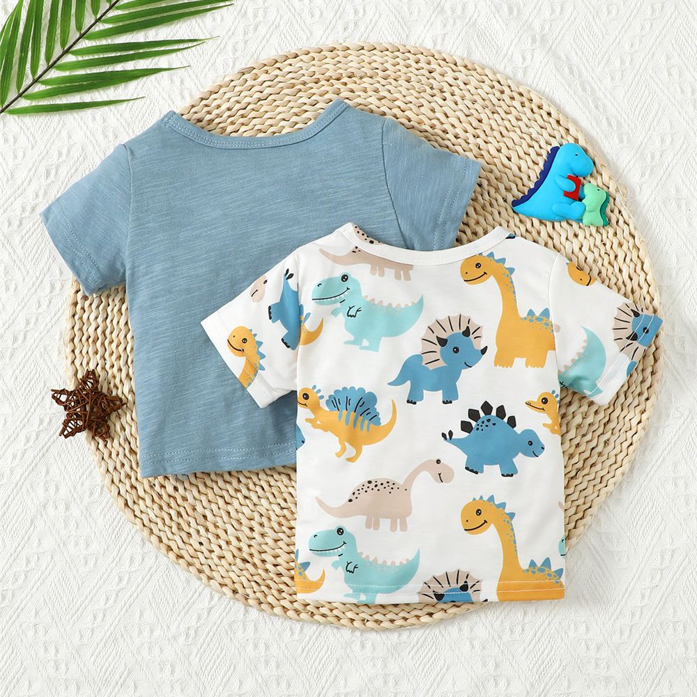 Title 6, 2PCS Summer Top Newborn Baby Boy Cute Dinosaur ...