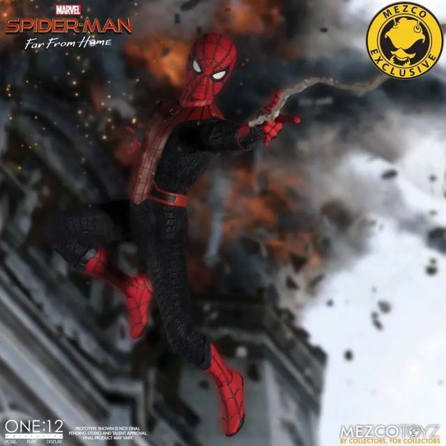 Mezco ONE:12 Spider-Man: Far From Home Anime Figure Model 