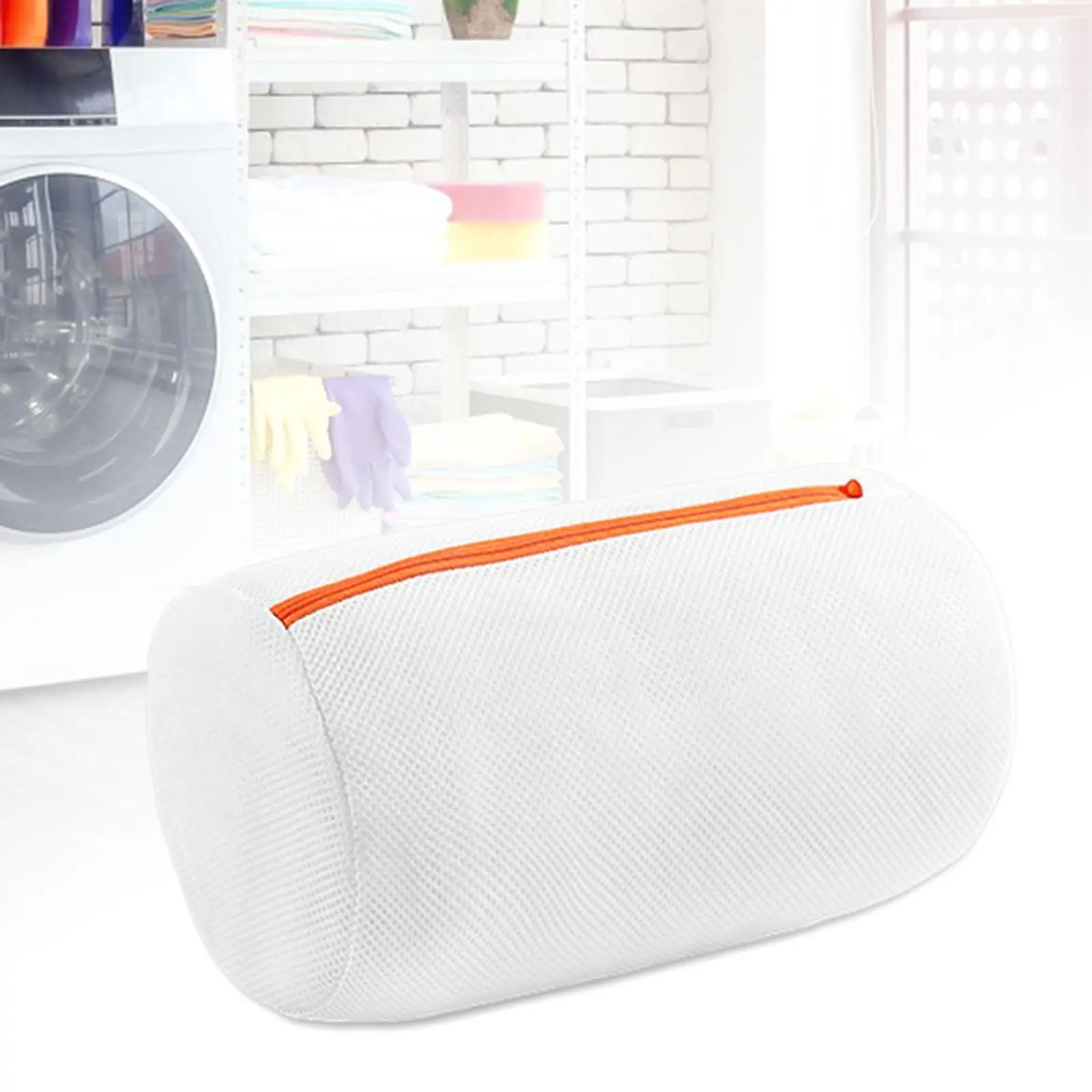 Zipped Wash Bag, Basket Pouch Reusable Portable Thickening Mesh Laundry Bags for Shared Washes Travel Hosiery Stocking Coat