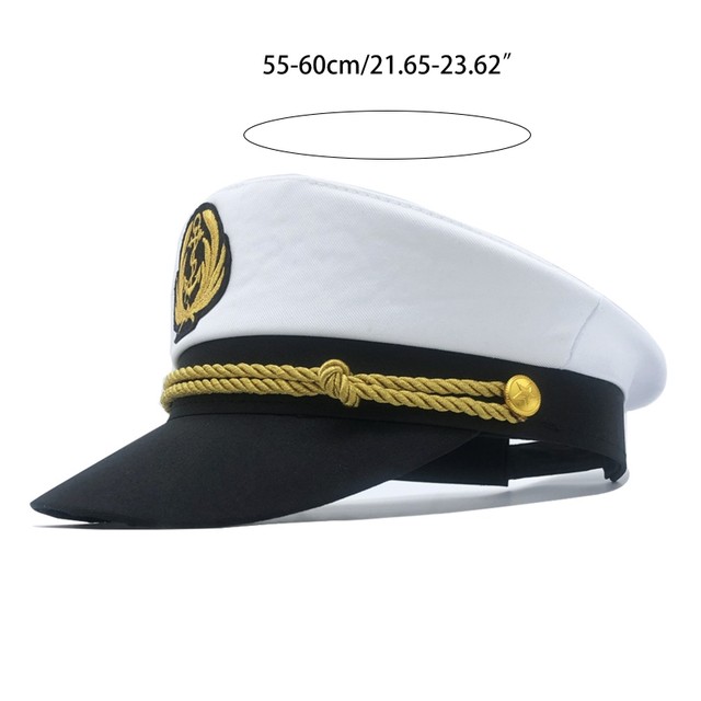 652F Navy Marine Hat Yacht Captain Hat Sailor Captain