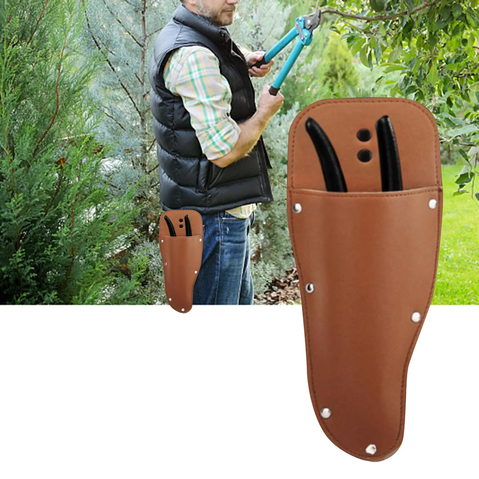 Pruning Shear Cover Professional PU Leather Easy to Carry for Fruit Gardener
