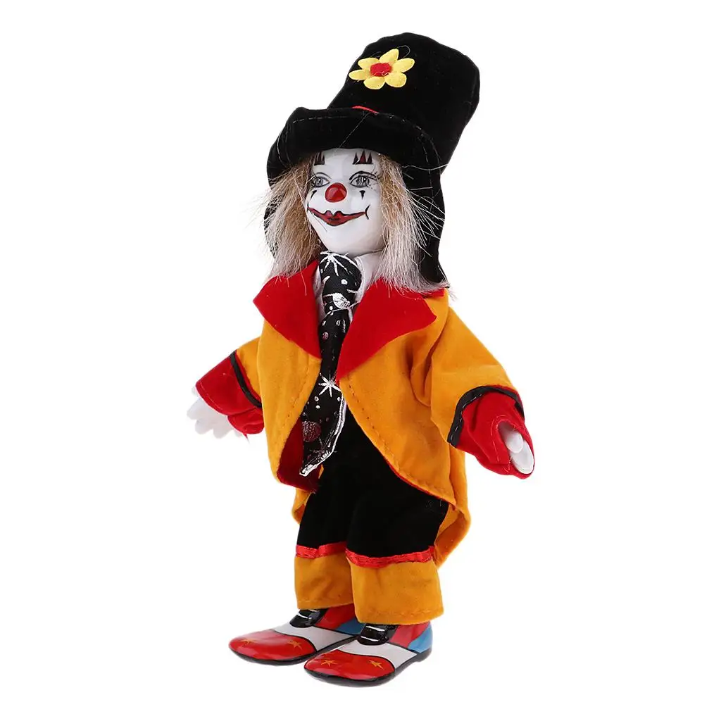 Handmade Clothing Clown Man Doll  Decor Ornaments Gifts 18cm #2