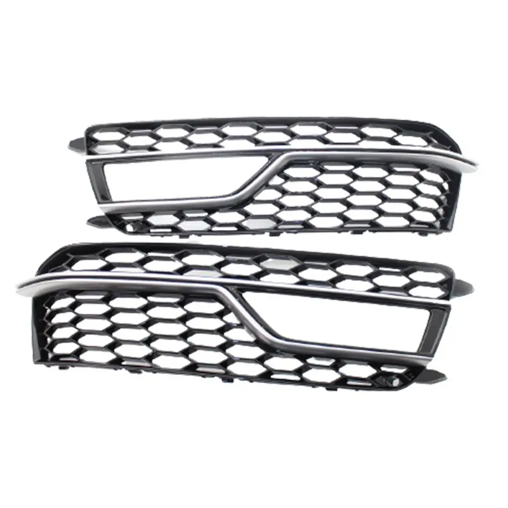 2 Pieces Fog Light Lamp Cover Accessories Car Supplies Lightweight Grills Fit for Audi S5 /A5 S-Line 2013-2016 Models Bumper
