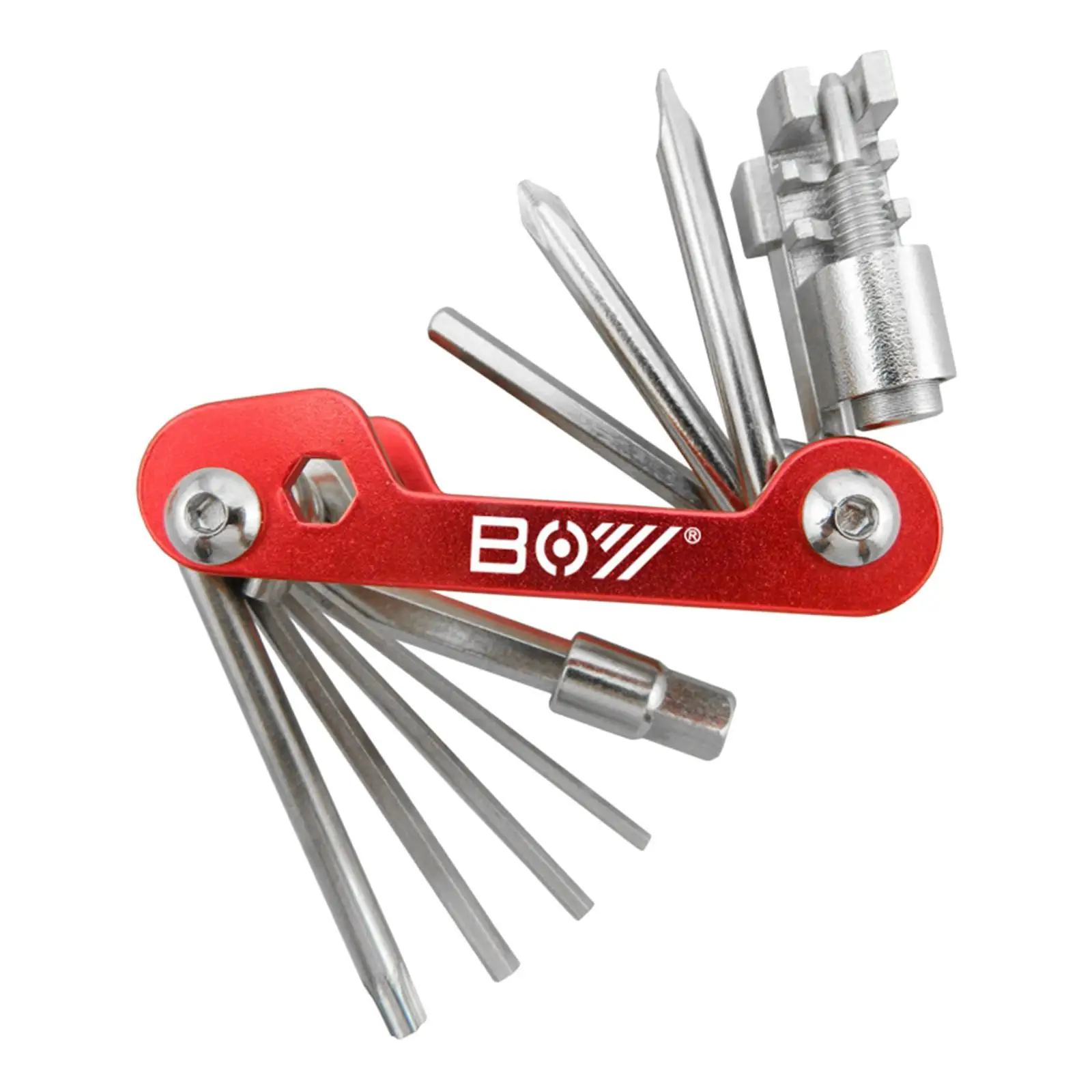 1 Multi Function Folding Bike Repair Tool  with Allen Hex Key Multi Socket Wrench Screwdriver 