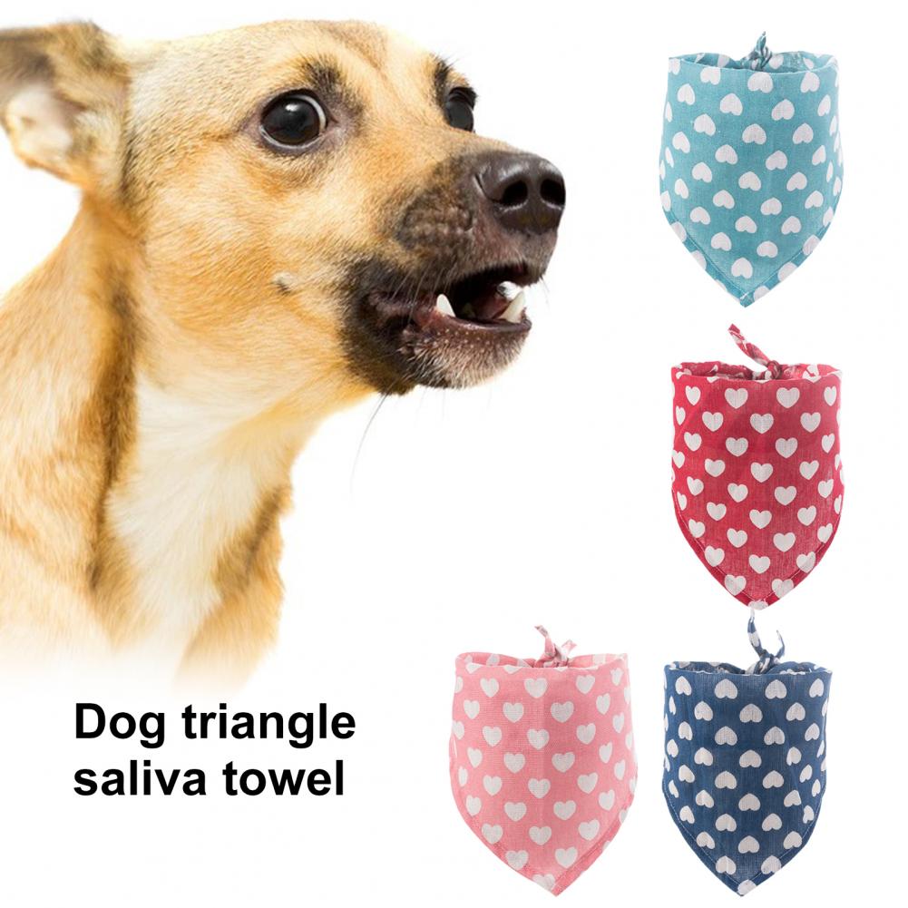 Title 4, Cão bandanas amor coração padrão lavável respir...