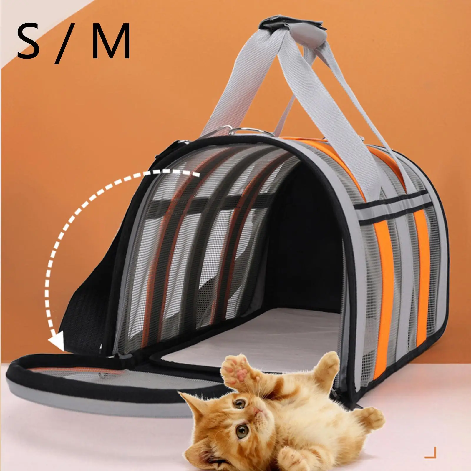 Large Pet Carrier Bags Folding Dog Cat Carrier Carry Package Outdoor Travel