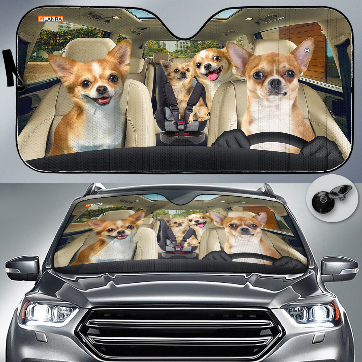 Chihuahua Car Sun Shade - coolpetshome