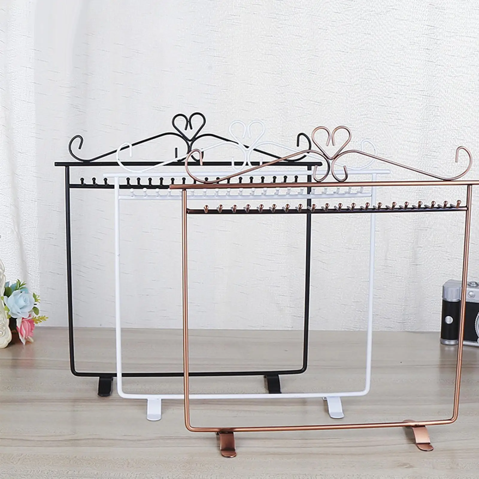 Jewelry Display Rack 20 Hooks Storage Holder Craft Shows Ring Bangles Hanger Earring Organizer Tabletop Stand Necklaces Hanging