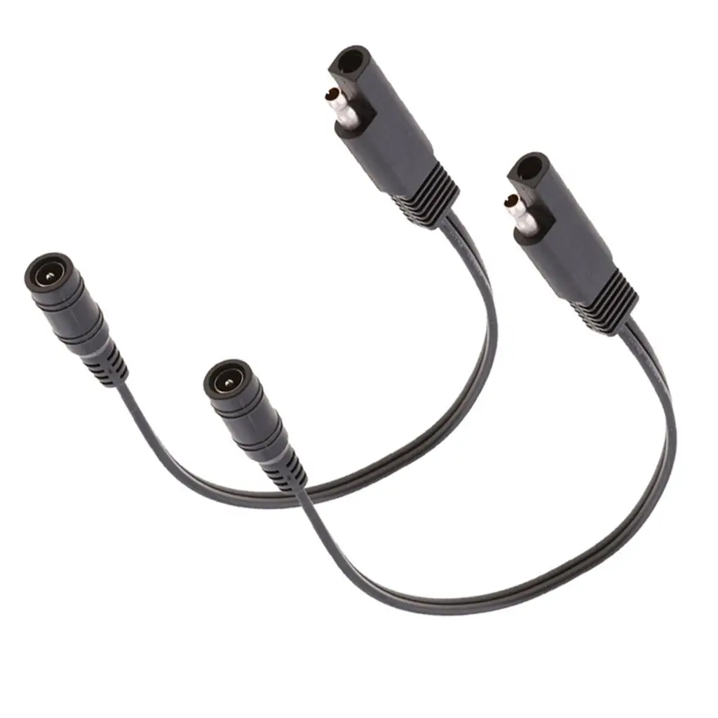2pcs 250mm SAE to DC  Plug Convert Motorcycle Heat Clothing Adapter