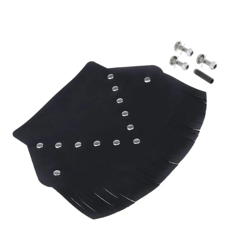 Motorcycle PU Leather Rear Mudflap  Guard Cover with Fringe for