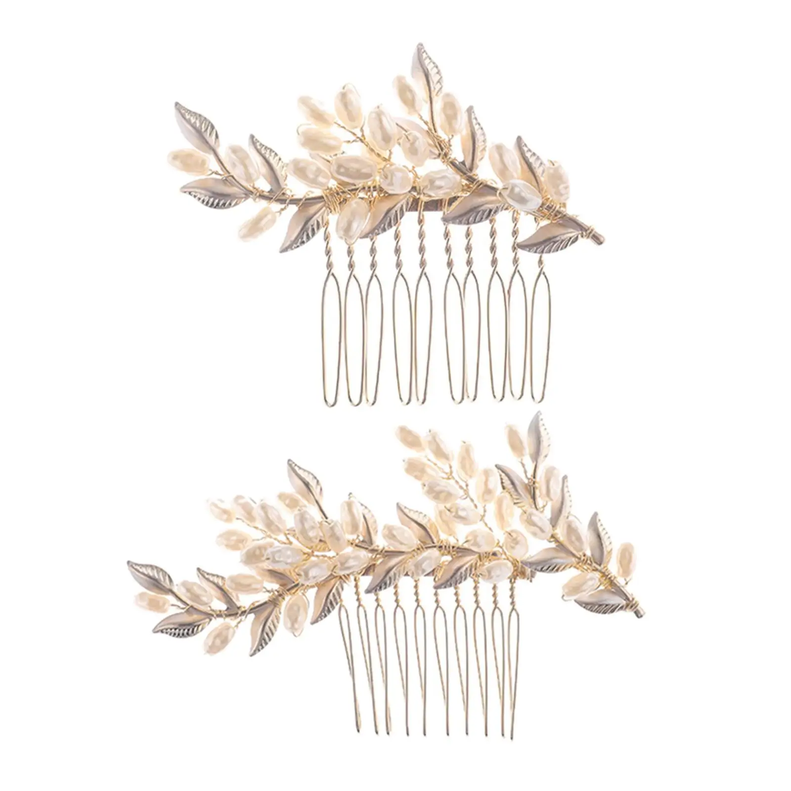 Women Hair Comb Handmade Leaf Clip Pin Jewelry for Festival Beach Brides