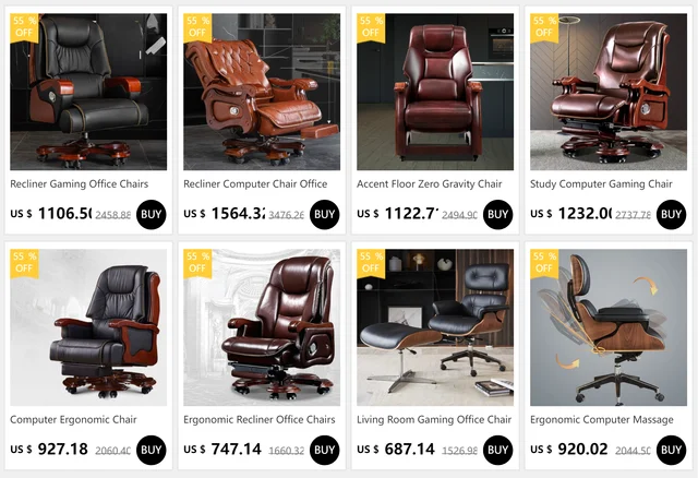 Mobile Office Ergonomic Chair Computer Floor Nordic Gaming Leather Chair  Massage Comfortable Design Muebles Furniture Wwh25xp - Office Chairs -  AliExpress