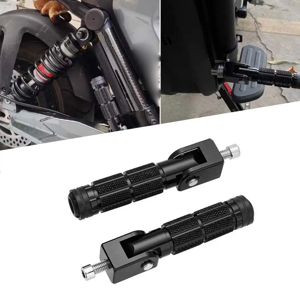 2Pcs 8mm Motorcycle Foot Rest Pedals Universal Foot Pegs Replacement Adjustable Passenger Use Footrests for  Bike 