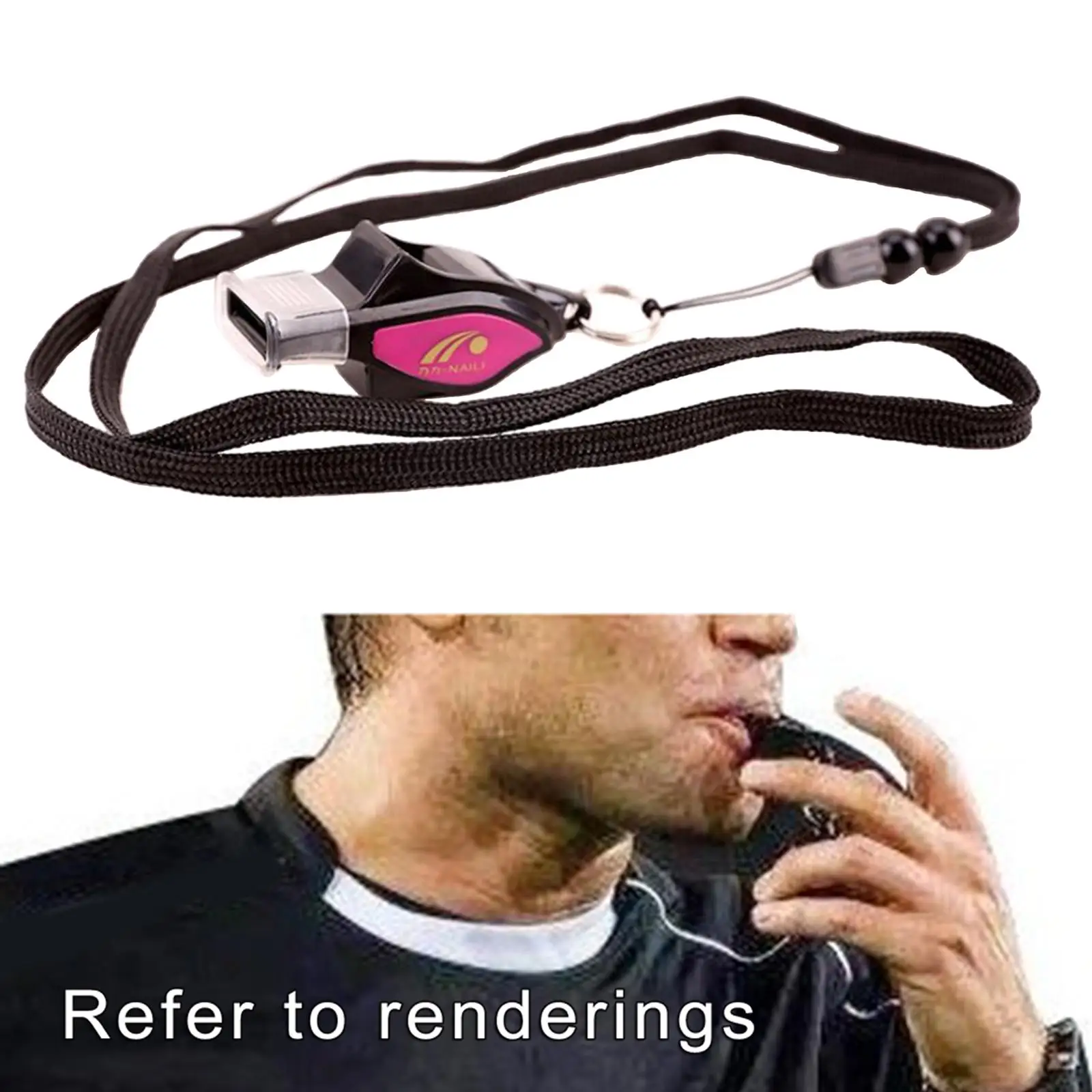 Plastic Sports Whistles with Lanyard Loud Crisp for Referees Basketball