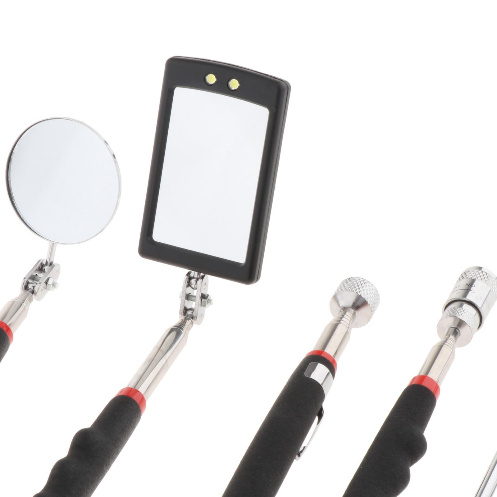 Magnetic Telescoping Pick-Up Tool Kit with Pick up Rod Telescopic Fits for Car Maintenance - 5 Pieces 