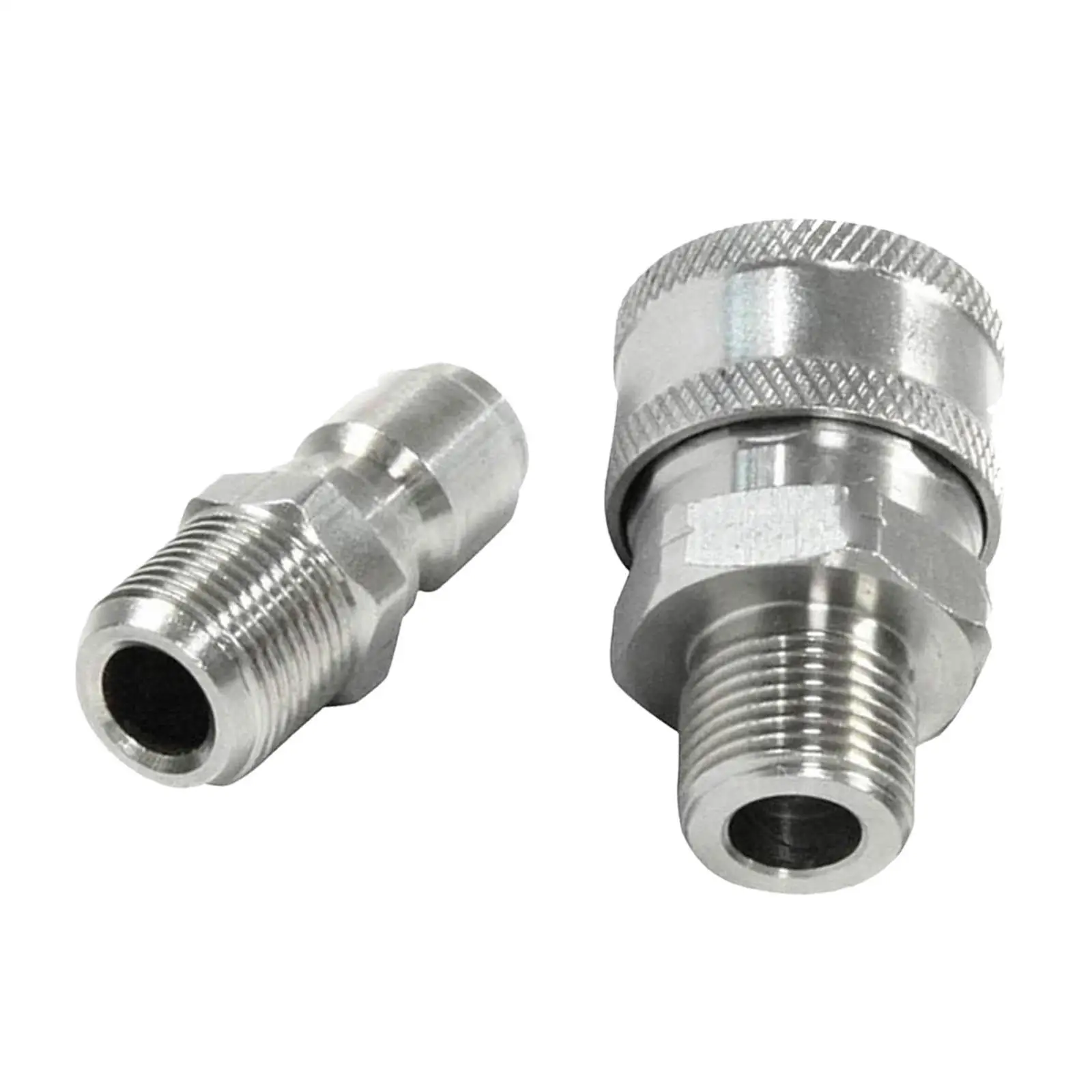 2Pcs Pressure Washer Adapter Set 3/8 inch Quick Connect Kit Water Pump Surface Cleaner Quick Release Connector Not Easy to Leak