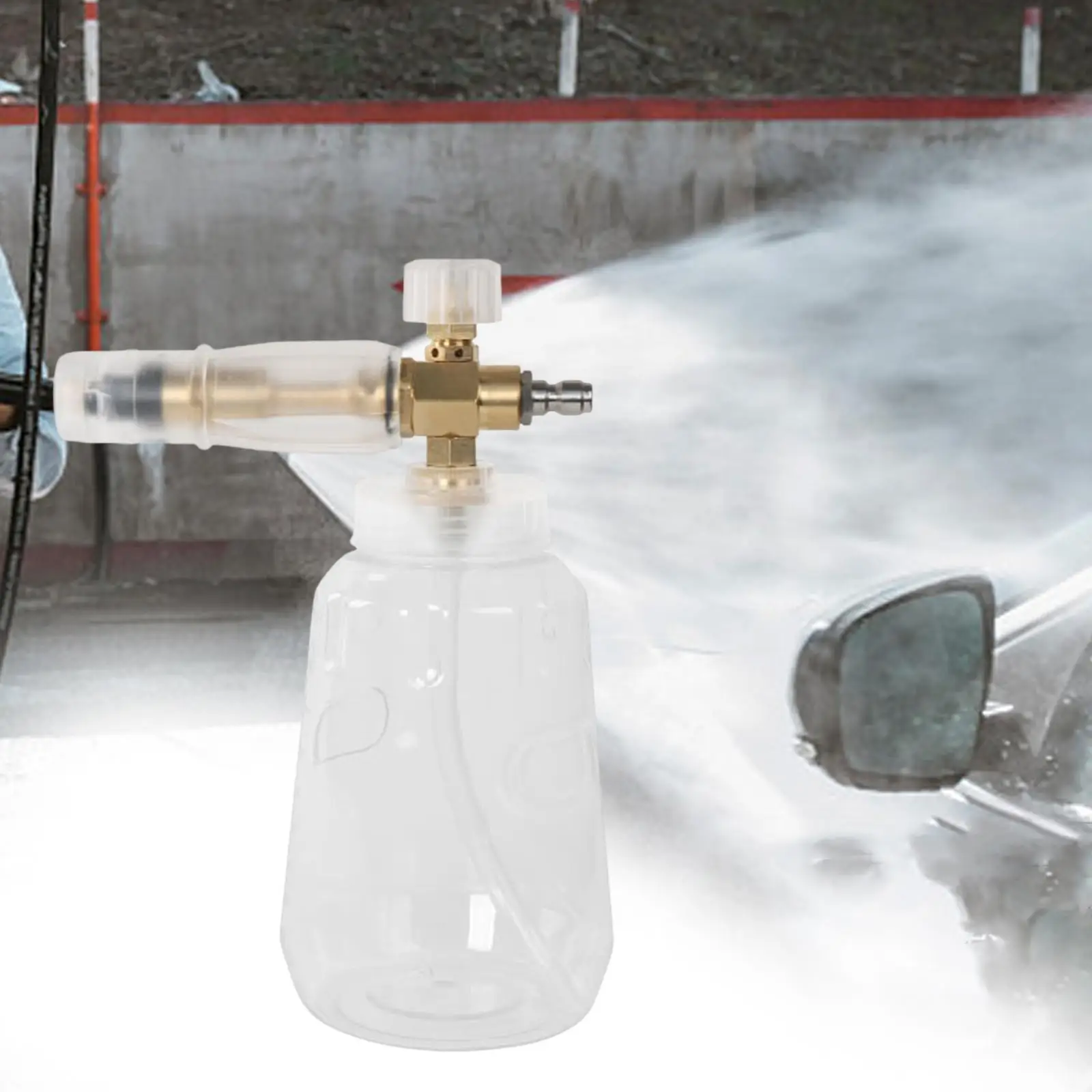 Snow Foam Lance Bottle Adjustable Nozzle 1L Soap Lance Spray Jet Car Wash Sprayer Pressure Washer Parts for Garden Lawn Planter