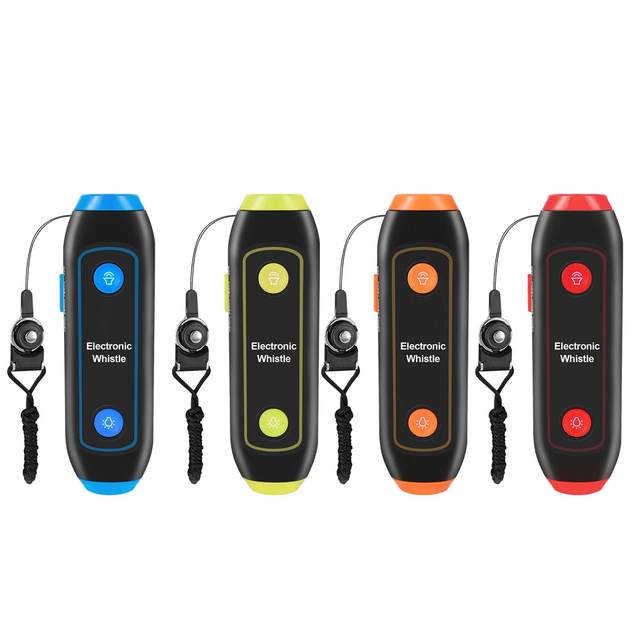 Lightweight Electronic Whistle 3 Sound with Lanyard Handheld Electric Whistle for Survival Basketball Soccer Referee Teacher