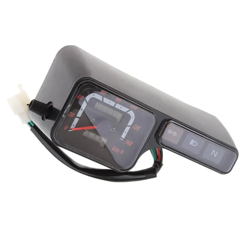 Universal Digital Motorcycle Speedometer , LED Indicator Odometer   50 
