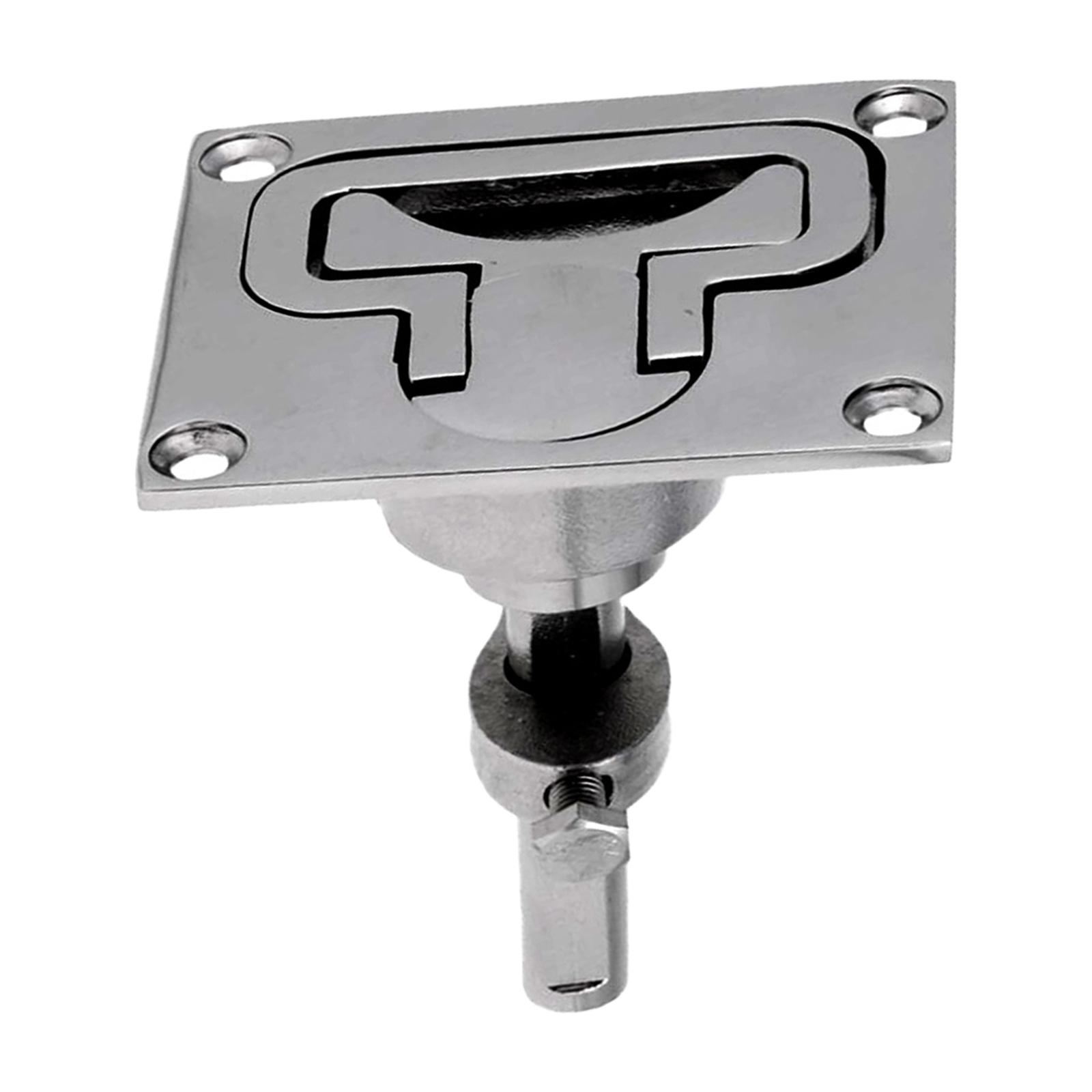 Stainless Steel Boat Floor Buckle Latch Flush Turning Lift Handle Durable