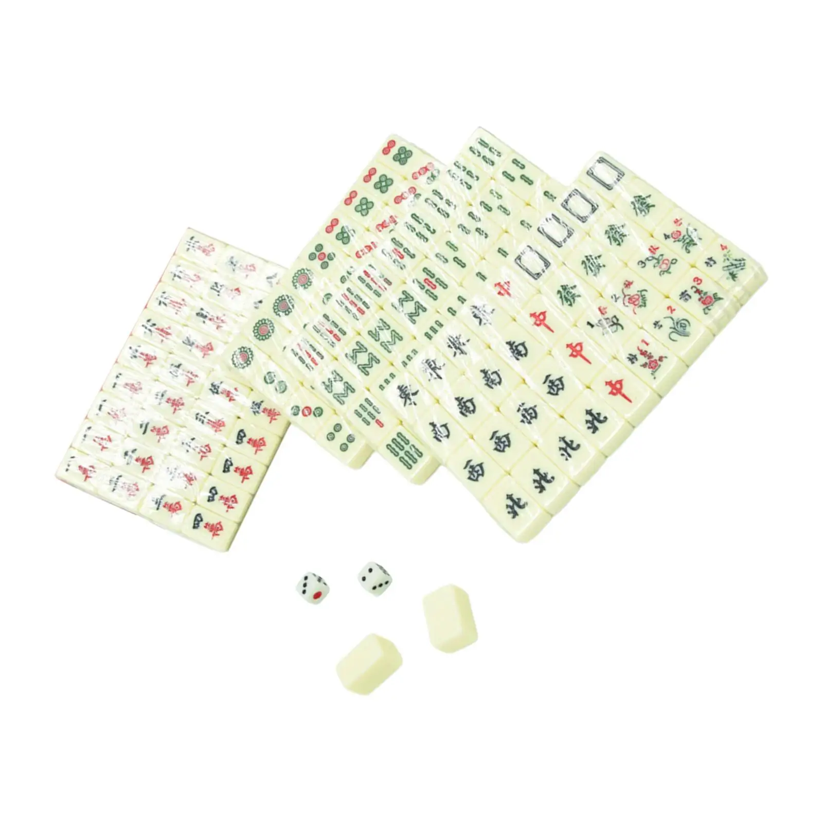 Chinese Mini Mahjong Mahjong Gifts Tiles Lightweight Board Game Mahjong Game Set Travel Mahjong Set for Camping Entertainment