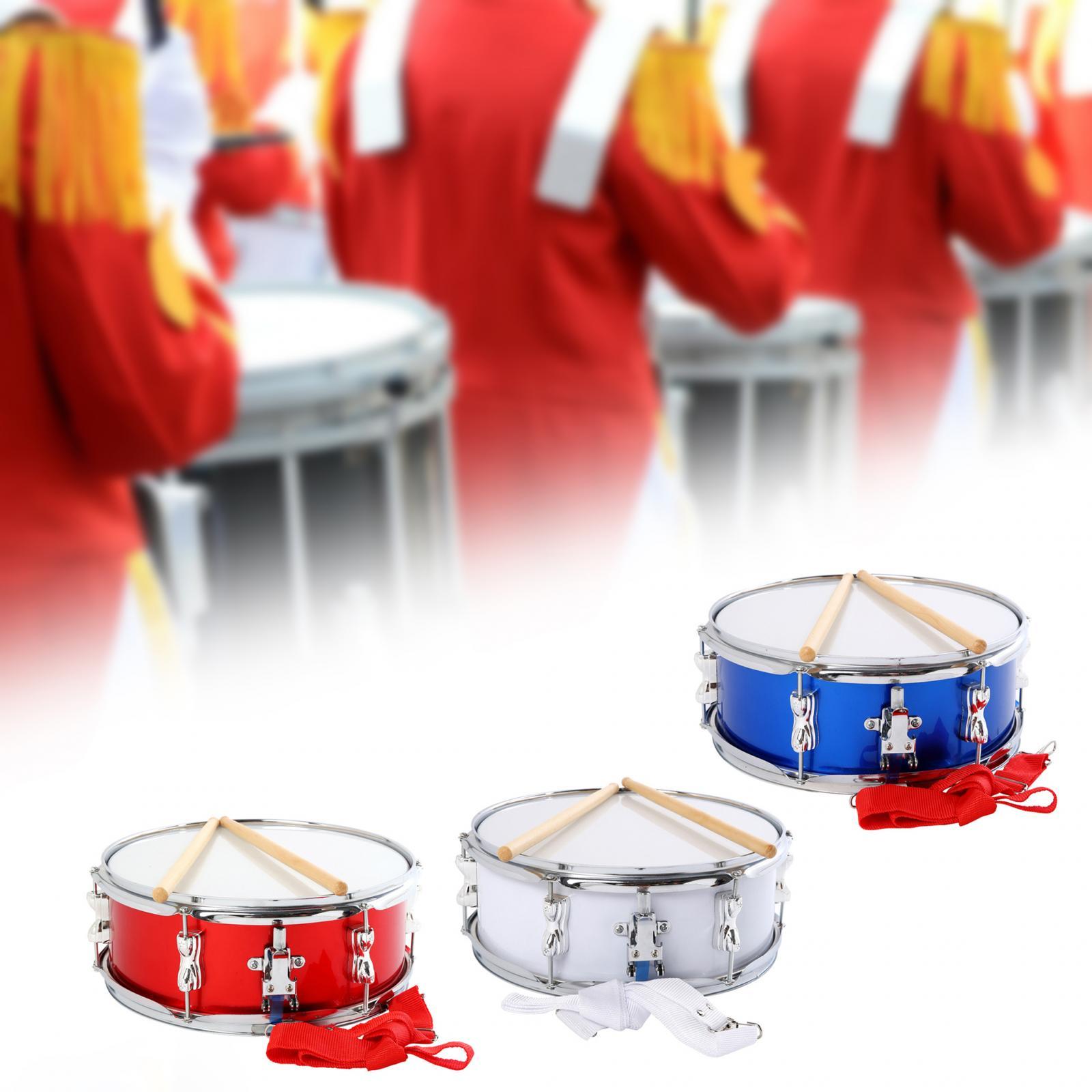 13inch Snare Drum with Shoulder Strap Percussion Instrument Musical Instruments for Children Beginners Kids Teens Boys Girls