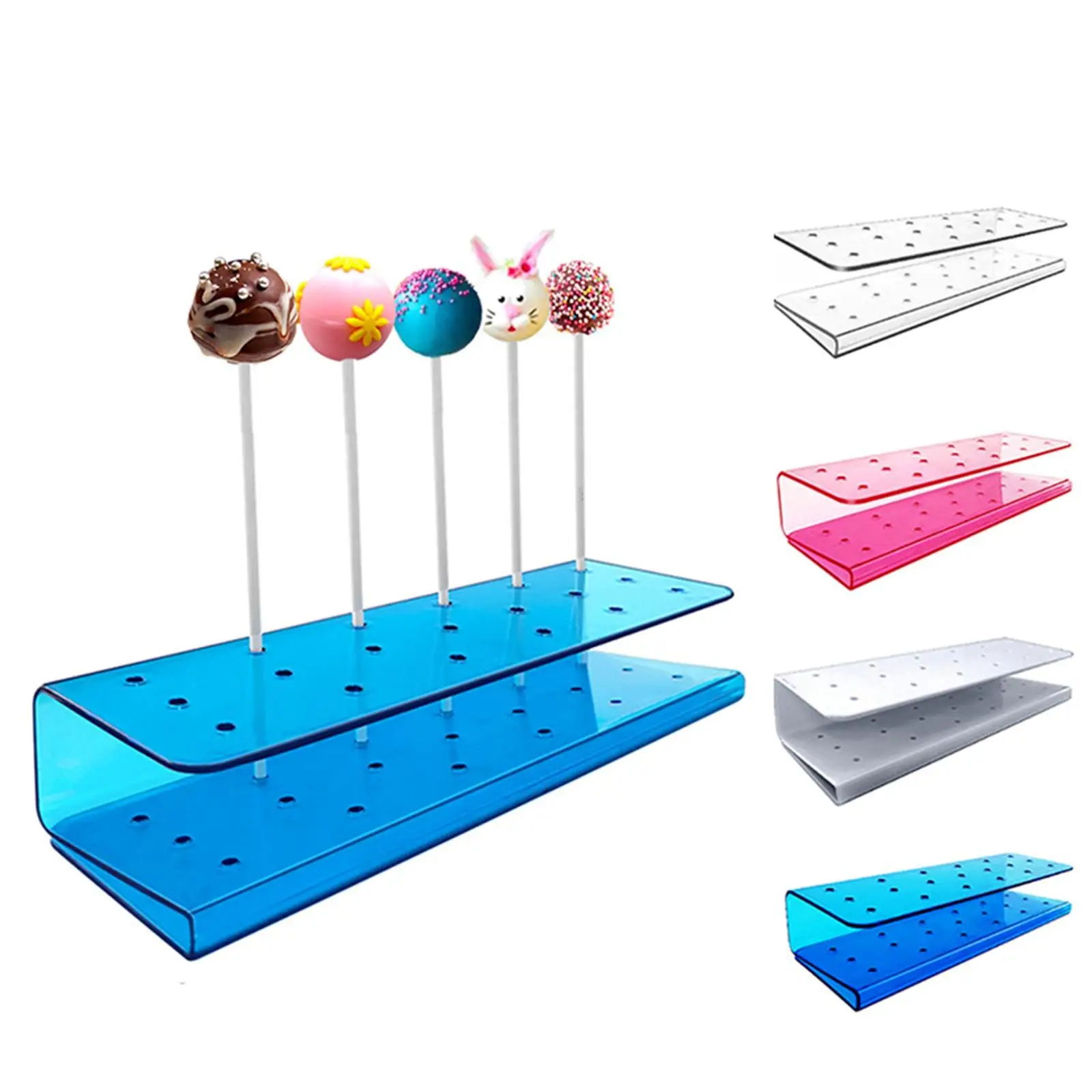 Acrylic Transparent Lollipop Display Stand 19/20 Holes Candy Rack Shelf DIY Bakeware Gadgets for Wedding Birthday Party Baking