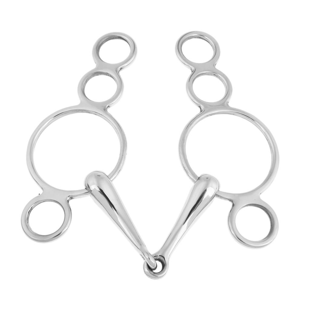 Stainless Steel Gag Bit Horse Tack English Riding Equestrian Accessories